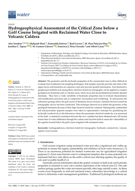 Hydrogeophysical Assessment of the Critical Zone Below a Golf Course Irrigated with Reclaimed Water Close to Volcanic Caldera