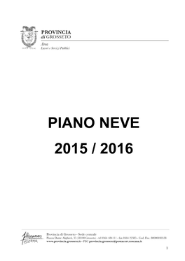 Piano Neve 2015 / 2016