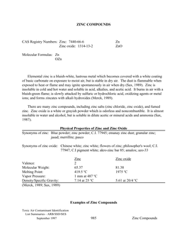 Background Material:1997-11-13 Zinc Compounds As a Federal