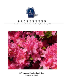 PACELETTER News & Information for Members of the Port City Pacers Running Club