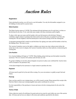 Auction Catalog