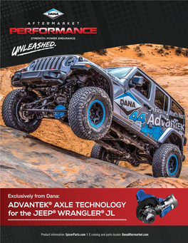 ADVANTEK® AXLE TECHNOLOGY for the JEEP® WRANGLER® JL