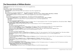 The Descendants of William Buxton 1