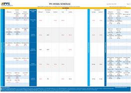 PFL VESSEL SCHEDULE Issue Date: 28-Jul-2021 Page 1/3