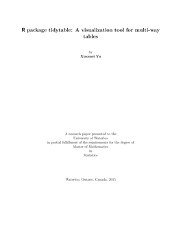 R Package Tidytable: a Visualization Tool for Multi-Way Tables