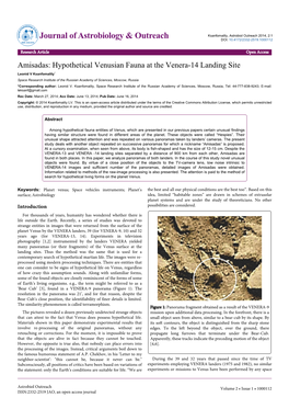 Amisadas: Hypothetical Venusian Fauna at the Venera-14 Landing Site