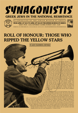 Roll of Honour: Those Who Ripped the Yellow Stars