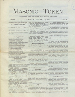 Masonic Token