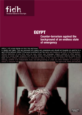 Egypt Counter-Terrorism Against the Background of an Endless State of Emergency of Person