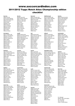 Topps Match Attax the Championship 2011/2012