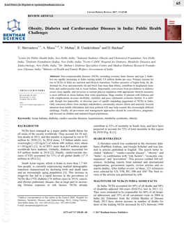 Current Diabetes Reviews, 2017, 13, 65-80