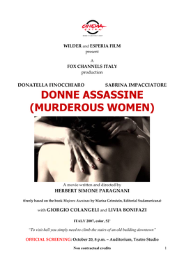 Donne Assassine (Murderous Women)