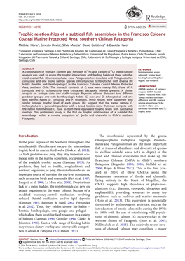 Trophic Relationships of a Subtidal Fish Assemblage in the Francisco