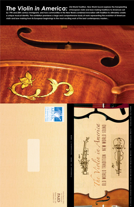 The Violin in America: Old World Tradition, New World Sound