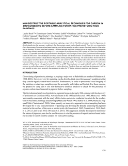 436 Non-Destructive Portable Analytical Techniques For