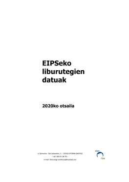 Eipseko Liburutegien Datuak