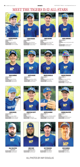 Meet the Tigers 11-12 All-Stars