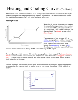 Heating and Cooling Curves (The Basics)