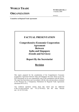 FACTUAL PRESENTATION Comprehensive Economic