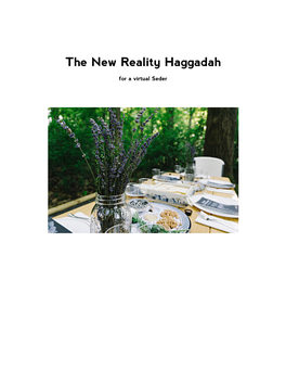 The New Reality Haggadah