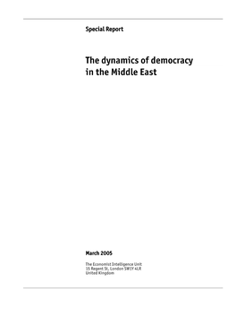 The Dynamics of Democracy in the Middle East
