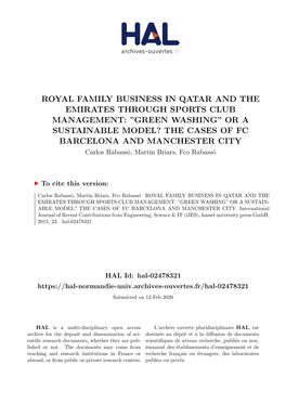 Royal Family Business in Qatar and the Emirates