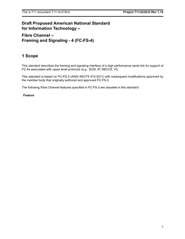 Fibre Channel – Framing and Signaling - 4 (FC-FS-4)