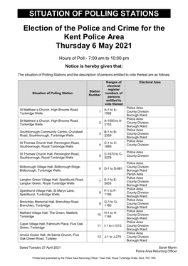 Situation of Polling Stations