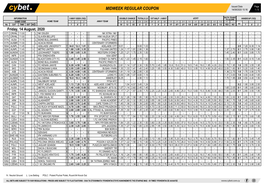 Midweek Regular Coupon 14/08/2020 10:16 1 / 5