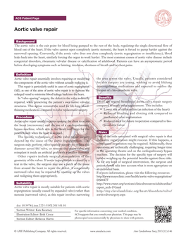 Aortic Valve Repair