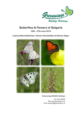 Butterflies & Flowers of Bulgaria Holiday Report 2019