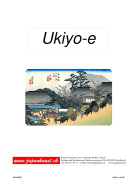 Ukiyo-E Produkte Katalog