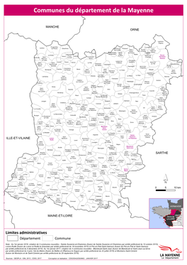 Carte Des Communes Dans Le Département De La Mayenne