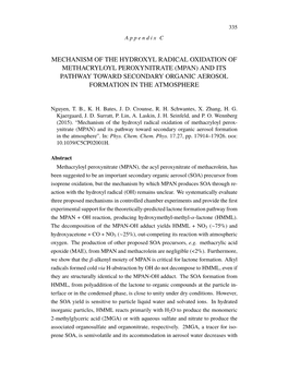 Mechanism of the Hydroxyl Radical Oxidation of Methacryloyl Peroxynitrate (Mpan) and Its Pathway Toward Secondary Organic Aerosol Formation in the Atmosphere