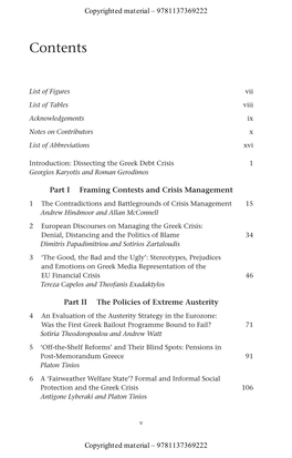 Dissecting the Greek Debt Crisis 1 Georgios Karyotis and Roman Gerodimos