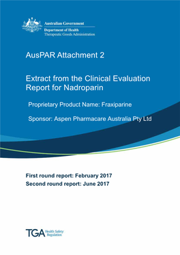 Attachment: Extract from Clinical Evaluation: Nadroparin