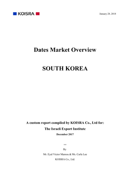 Dates Market Overview SOUTH KOREA