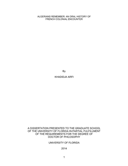 University of Florida Thesis Or Dissertation Formatting