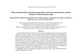 Phase Transformation of Hydrous Ringwoodite to the Lower-Mantle Phases and the Formation of Dense Hydrous Silica