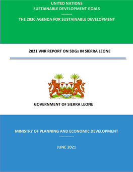 2021 VNR REPORT on Sdgs in SIERRA LEONE