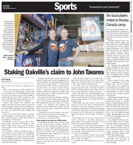 Staking Oakville's Claim to John Tavares