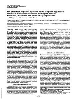 Contains a Metalloprotease and a Disintegrin Domain