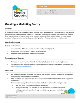 Creating a Marketing Frenzy