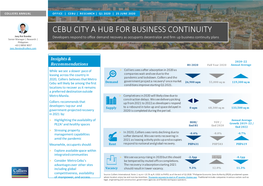 Cebu City a Hub for Business Continuity