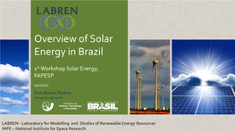 Overview of Solar Energy in Brazil