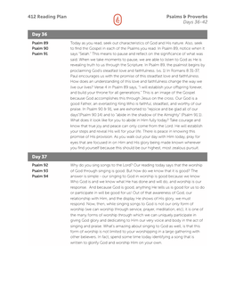 412 Reading Plan Psalms & Proverbs Days 36-42 Day 36 Day 37