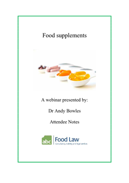 Food Supplements