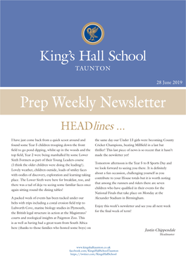 Prep Weekly Newsletter Headlines