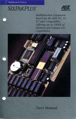 Six Pak Plus Users Manual 000490-001A Apr 1987