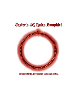 Jester's 4E Rules Pamphlet